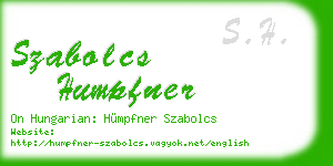szabolcs humpfner business card